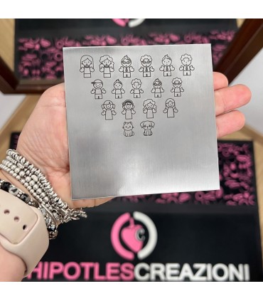 Collana Famiglia Family Acciaio Inox
