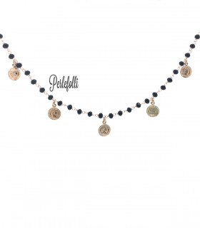Collana Rosario con Monete Argento 925 Rosé
