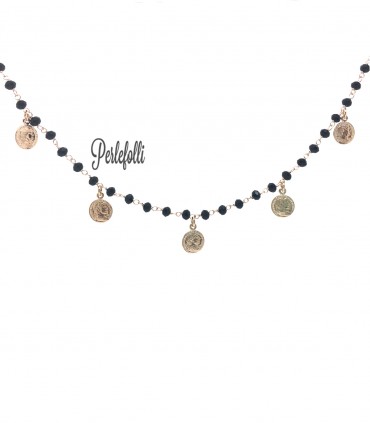 Collana Rosario con Monete Argento 925 Rosé