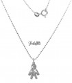 Collana Bimbo con Zirconi Argento 925 Rodio