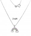 Collana Arcobaleno Smaltato Argento 925 Rodio
