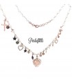 Collana Cuore Sacro con Perline Argento 925 Rosé