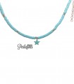 Cavigliera Heishi con Stella Turchese Argento 925 Oro Rosa