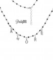 Collana Amore con Zirconi Bianchi Argento 925 Rodio