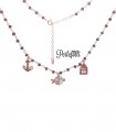 Collana Casa al Mare con Zirconi Argento 925 Rosé