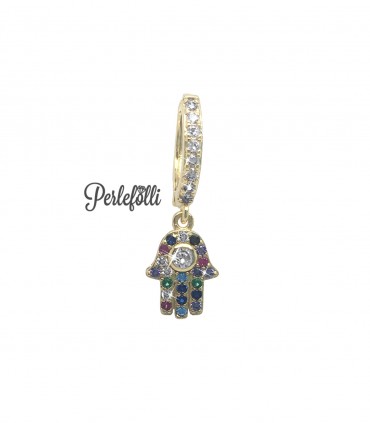 Cerchietto Mano di Fatima con Zirconi Multicolor