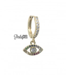 Cerchietto Occhio Turco con Zirconi Multicolor