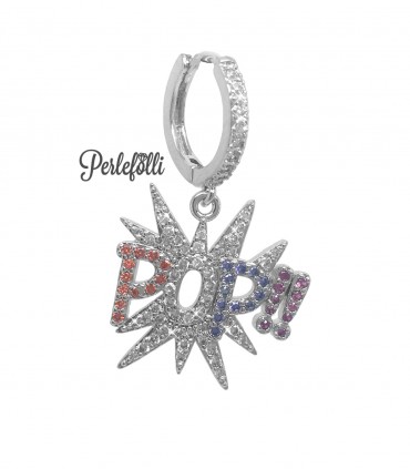 Cerchietto Pop con Zirconi Multicolor colore Acciaio