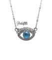 Collana Occhio Turco con Cristalli Crystal e Azure Blue