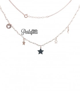 Collana Stelle Argento 925 Rosé