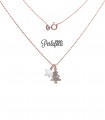 Collana Albero di Natale con Stellina Argento 925 Rosé