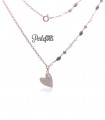 Collana Cuore Zirconi Bianchi Argento 925 Rosé