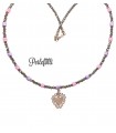 Collana Sacro Cuore Argento 925 Rosé