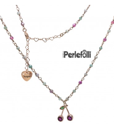 Collana Ciliegie Cerises Argento 925 Rosé