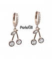 Orecchini Cerises Ciliegie Argento 925 Rosé con Zirconi Crystal