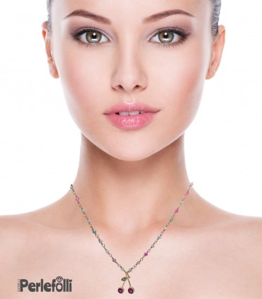 Collana Ciliegie Cerises Argento 925 Rosé