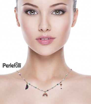 Collana Summer con Zirconi Argento 925 Rosé
