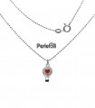 Collana Mongolfiera con Cuore Argento 925