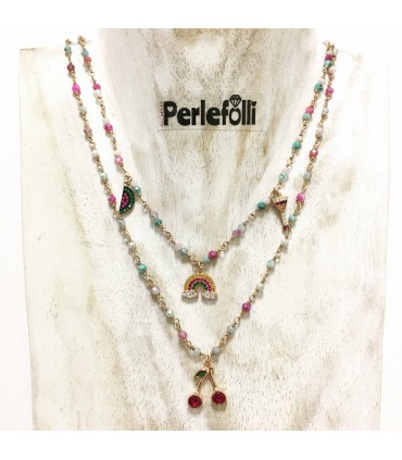 Collana Summer con Zirconi Argento 925 Rosé