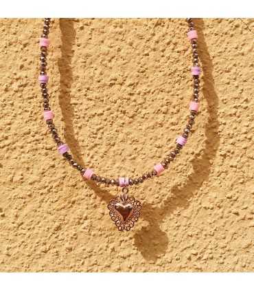 Collana Sacro Cuore Argento 925 Rosé