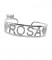 Bracciale Schiava con Nome Zirconi Argento 925 Rodiato