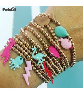Bracciale Palline Carrozza Argento 925 Rosé
