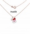 Collana Babbo Natale con Perla Argento 925 Rosé